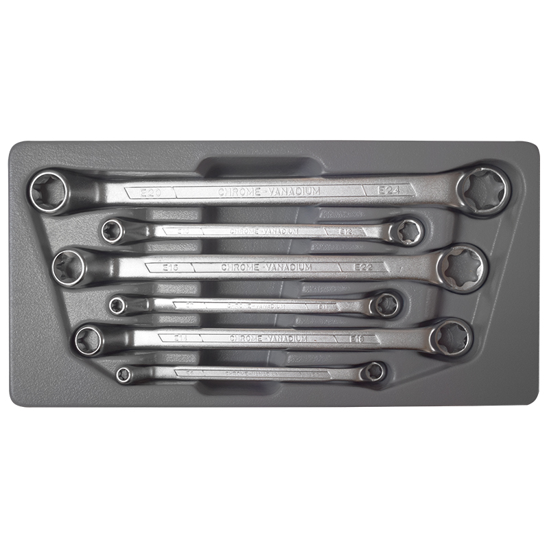 [5065] Force Ring spanner set E6 - E24, 6 parts