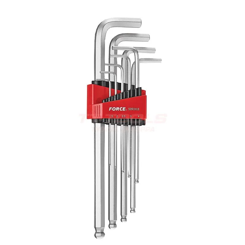 Force 6-koloavainsarja 1/16"-3/8", Pallopää, Pitkä