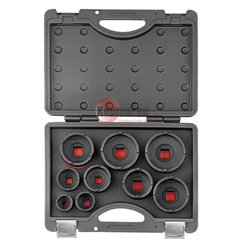 [909T3] Force Sockets 1/2" and 3/4"- KM4 - KM12, 9 pieces
