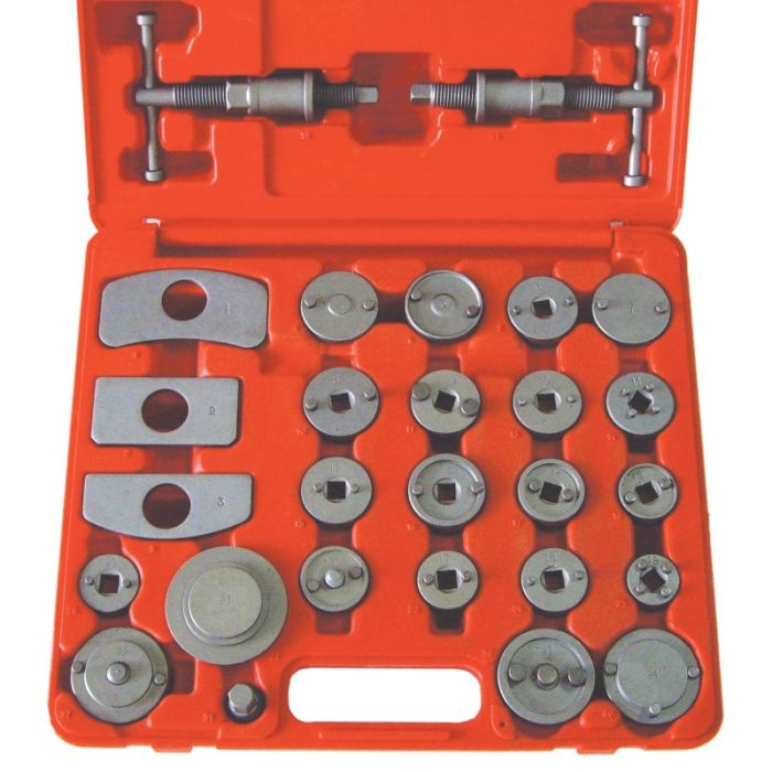Force Brake piston pressing tool set, 27 parts