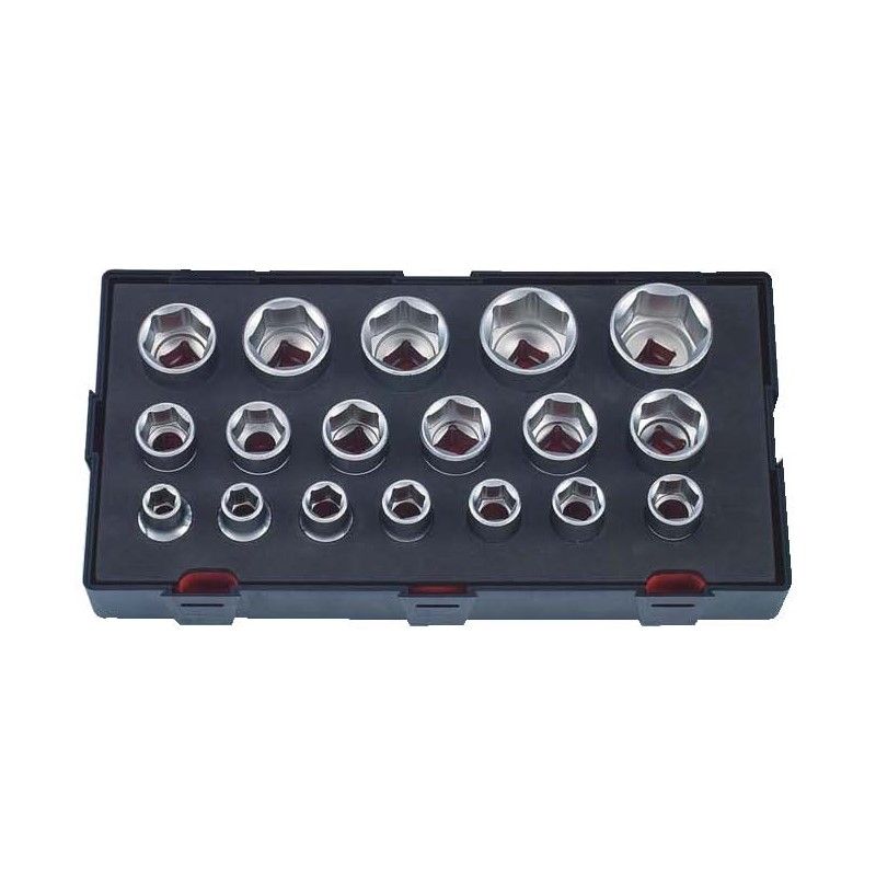 Force Hylsyt 1/2", 10-32mm, 18-osaa