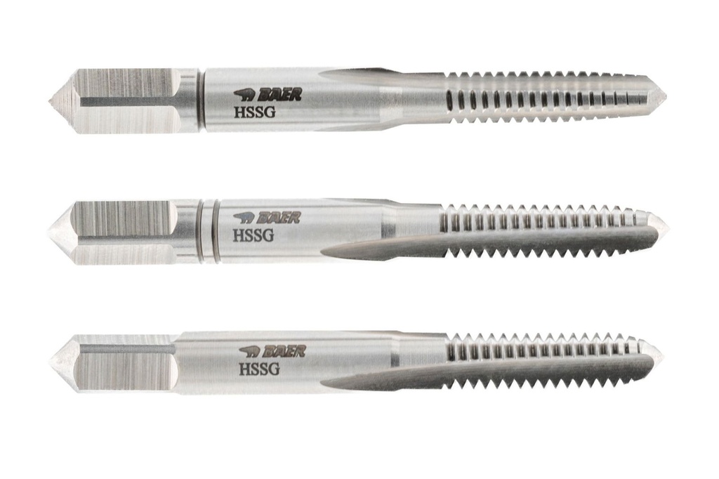[110301001] Baer HSSG Hand Tap Set - 3-pcs - M 1-18 (M 1, 0.25)
