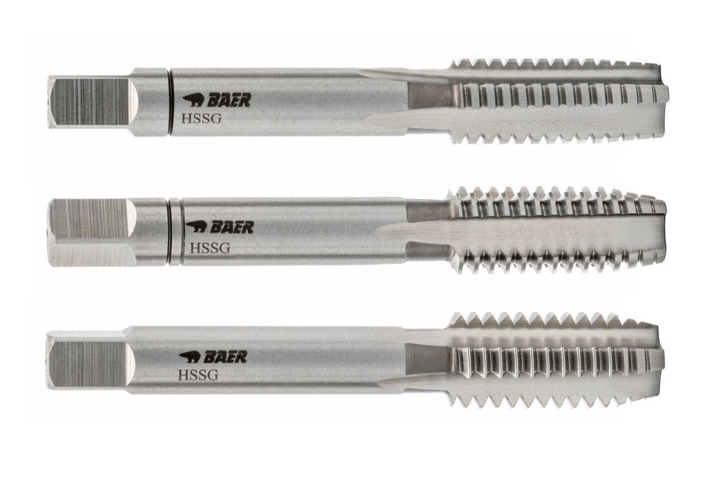 Baer HSSG Hand Tap Set - 3-pcs - left