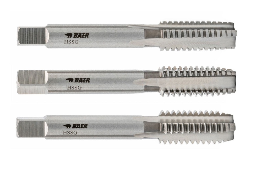 Baer HSSG Hand Tap Set - 3-pcs no set form