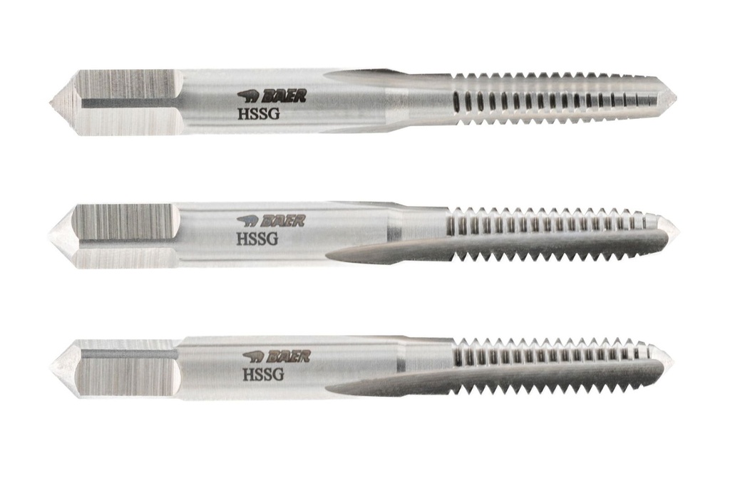Baer HSSG Hand Tap Set - 3-pcs no set form