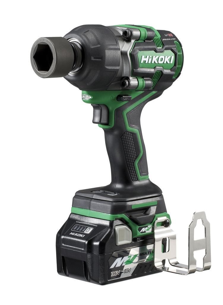 Hikoki Mutterinväännin WR36DE MULTI VOLT, 2 x A-Akkuja, HIILIHARJATON, IP56, HSC 36V (68010549)