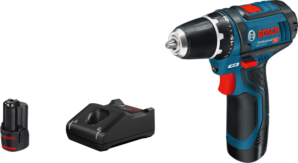 Bosch Akkuporakone GSR 12V-15 2x2Ah Pahvi