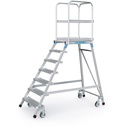 Zarges Spring-Loaded Maintenance Platform, One-Sided, 600x800 mm, 7 steps