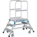 Zarges Spring-Loaded Maintenance Platform, Two-Sided, 600x800 mm, 3 steps