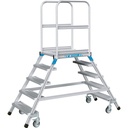 Zarges Spring-Loaded Maintenance Platform, Two-Sided, 600x800 mm, 5 steps