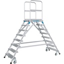 Zarges Spring-Loaded Maintenance Platform, Two-Sided, 600x800 mm, 8 steps