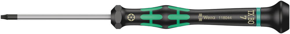 [05118044001] Wera 2067 TORX® BO Screwdriver for tamper-proof TORX® screws for electronic applications (TX 7)