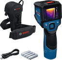 Bosch GTC 12V-450-13 Thermal camera, incl. 4 x battery (AA), AA1 primary battery adapter
