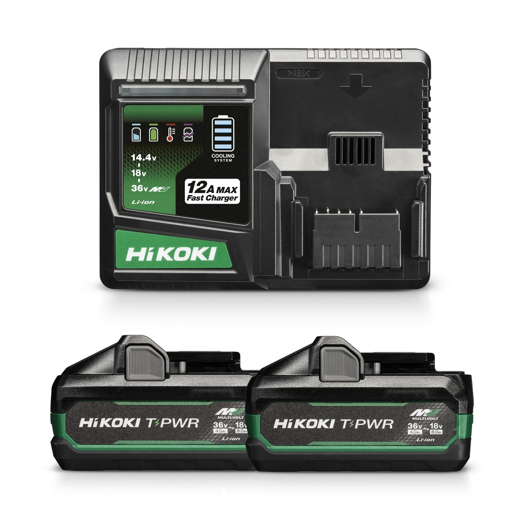 Hikoki UC36YSL2WAZ akkupaketti 2x akkua+ laturi (68020926)