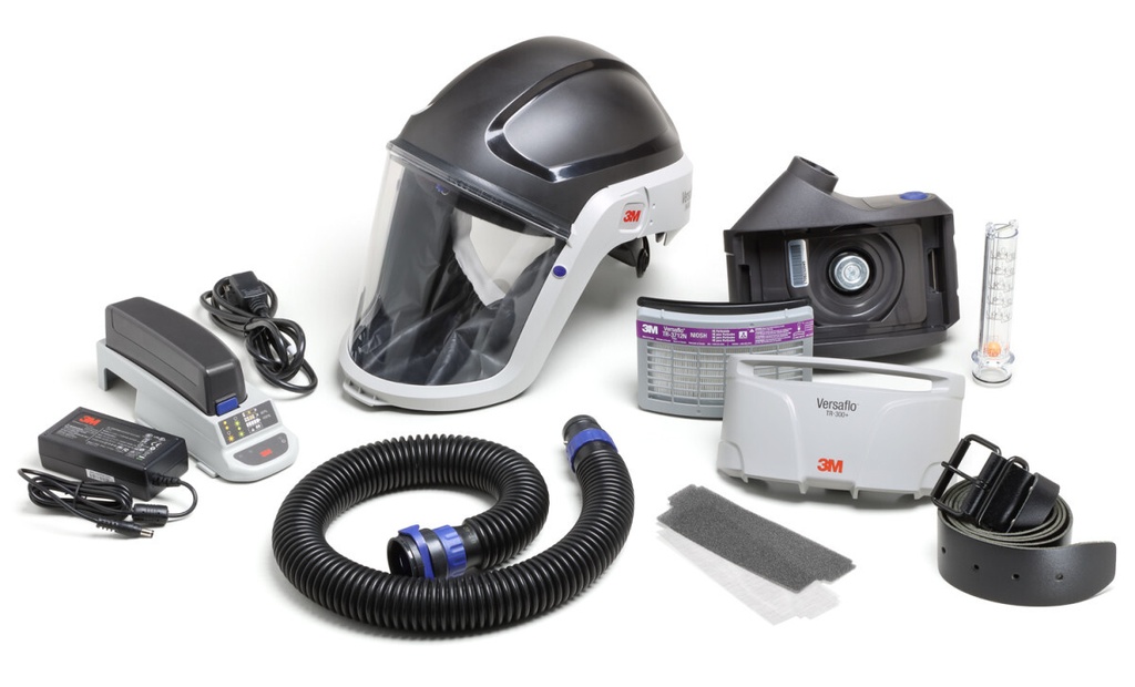 3M Versaflo Puhallin TR-302+, M-307 Suojakypärällä