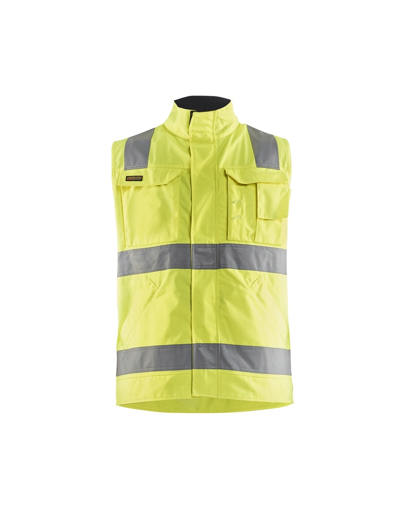 [850518043389 XS] Blåkläder 8505 Highvis vest (Reflective Yellow/Marine Blue, XS)