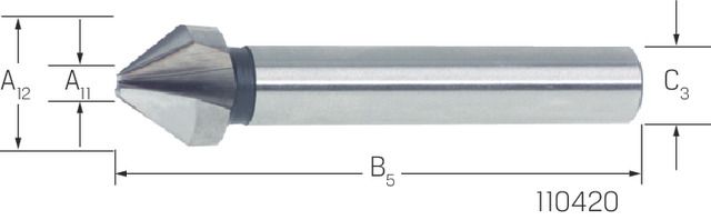 Premus Kärkiupotin 75° HSS DIN347/C