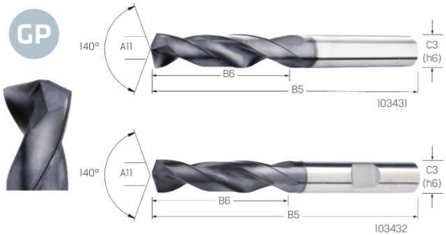 Pretec HM-Pora 5,0mm Inox 3xD TiAlN DIN6537