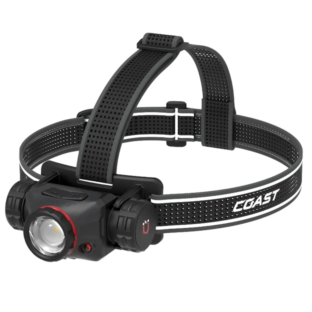 [100053680] Coast XPH40R Ladattava otsalamppu, magneettikiinnitys, värivalot ja ääniohjaus, 3000 lumenia